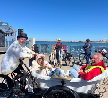 Der Badler zu gast in Warnemünde zu den Cruise days und Pot Party