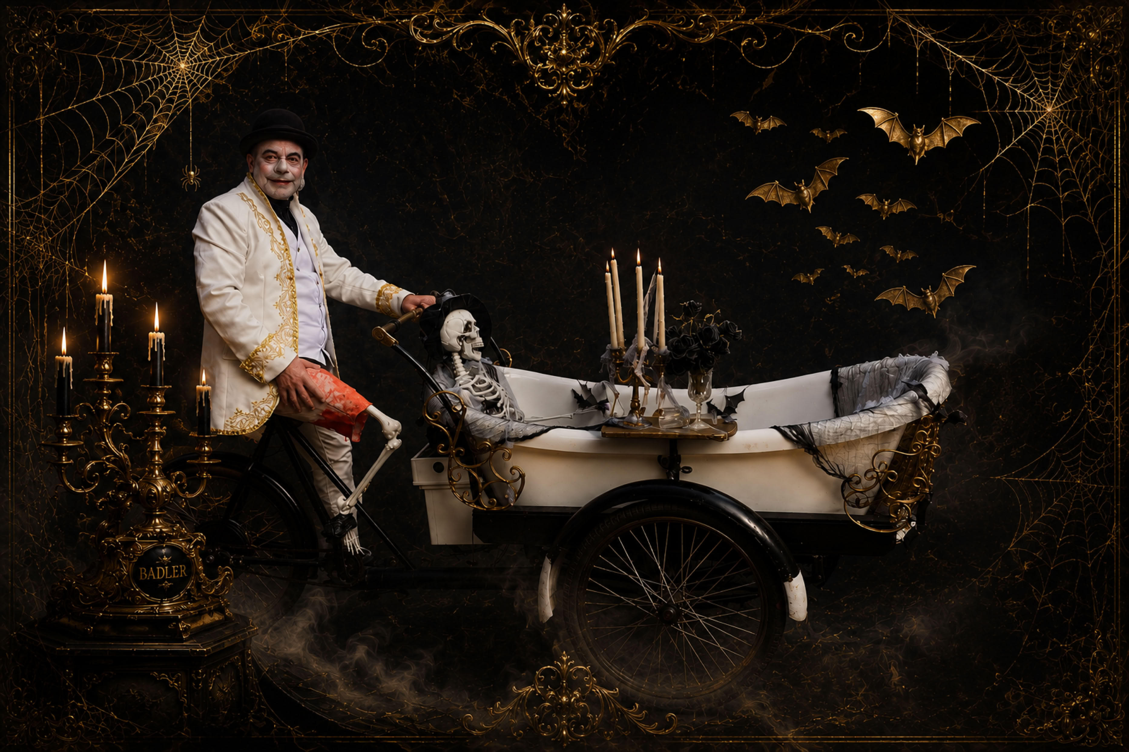 Der Badler, ein romantischer oder doch leicht grusseliger Walking Act aus dem Theater Liebreiz Lübeck
